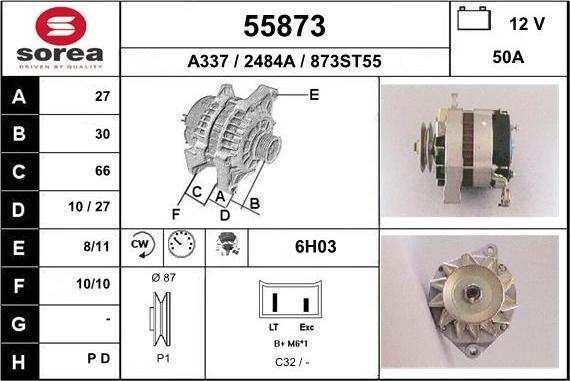 EAI 55873 - Генератор autosila-amz.com