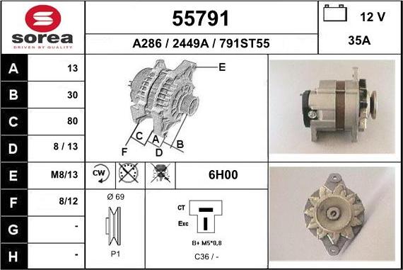 EAI 55791 - Генератор autosila-amz.com