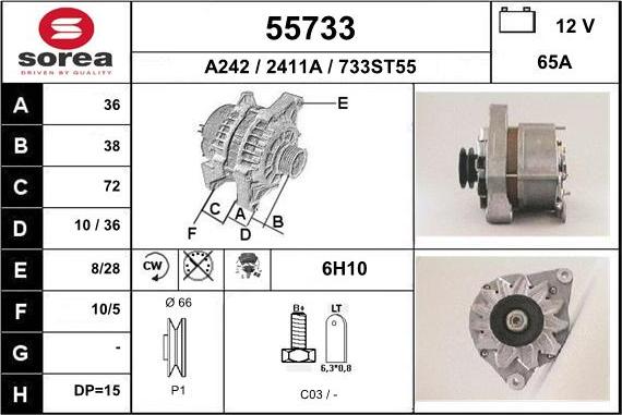 EAI 55733 - Генератор autosila-amz.com