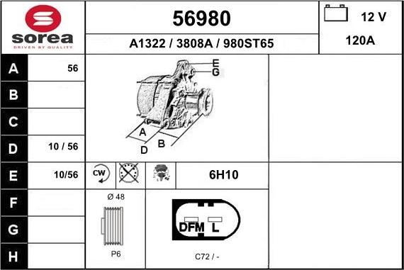 EAI 56980 - Генератор autosila-amz.com