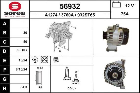 EAI 56932 - Генератор autosila-amz.com