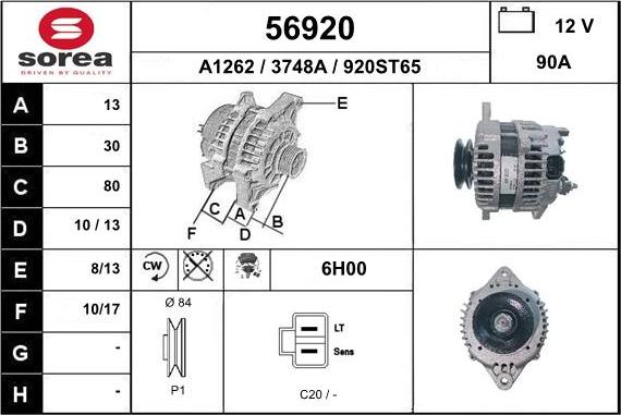 EAI 56920 - Генератор autosila-amz.com