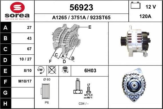 EAI 56923 - Генератор autosila-amz.com