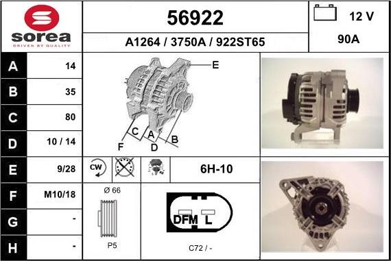 EAI 56922 - Генератор autosila-amz.com