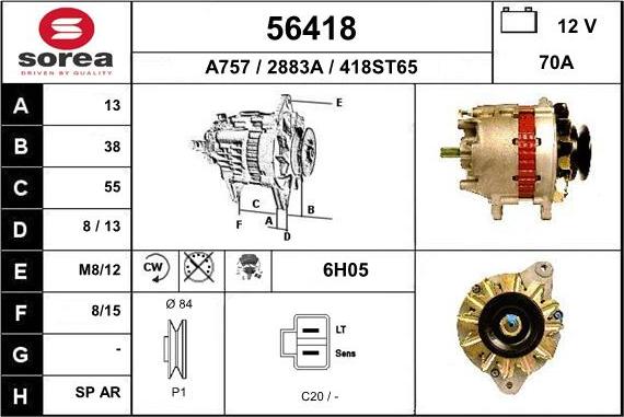 EAI 56418 - Генератор autosila-amz.com