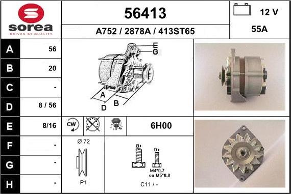 EAI 56413 - Генератор autosila-amz.com