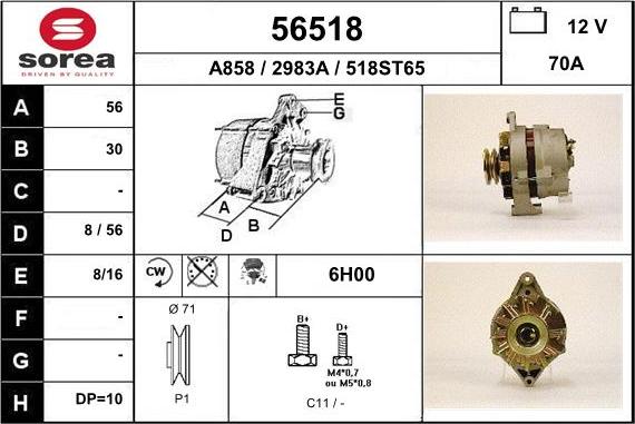 EAI 56518 - Генератор autosila-amz.com