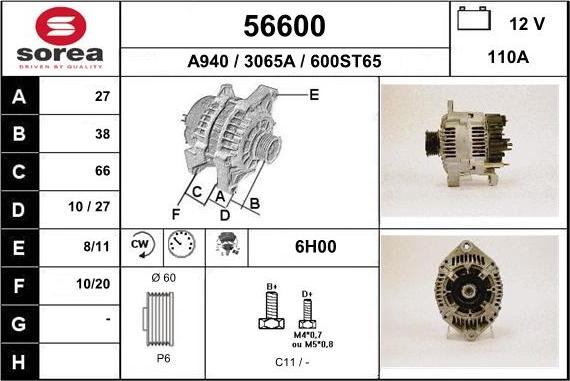 EAI 56600 - Генератор autosila-amz.com