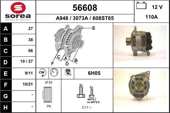 EAI 56608 - Генератор autosila-amz.com