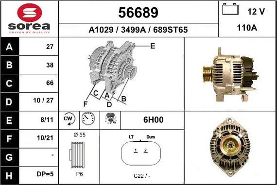 EAI 56689 - Генератор autosila-amz.com