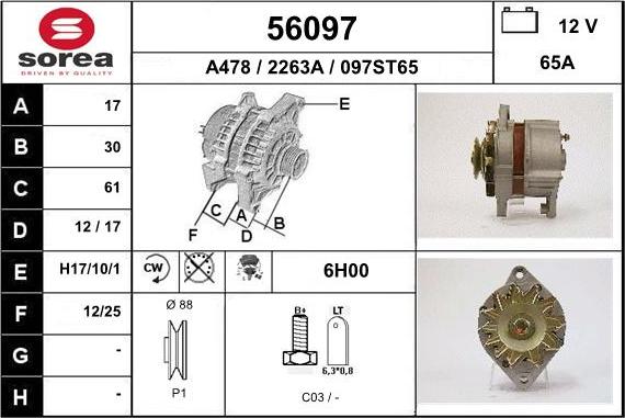 EAI 56097 - Генератор autosila-amz.com