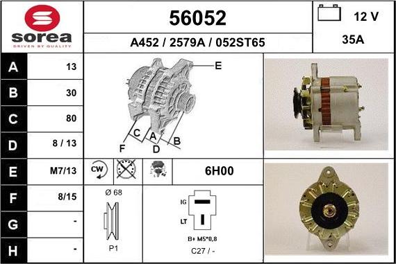 EAI 56052 - Генератор autosila-amz.com