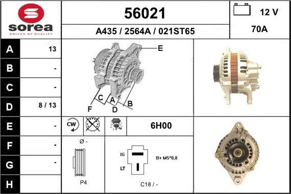 EAI 56021 - Генератор autosila-amz.com