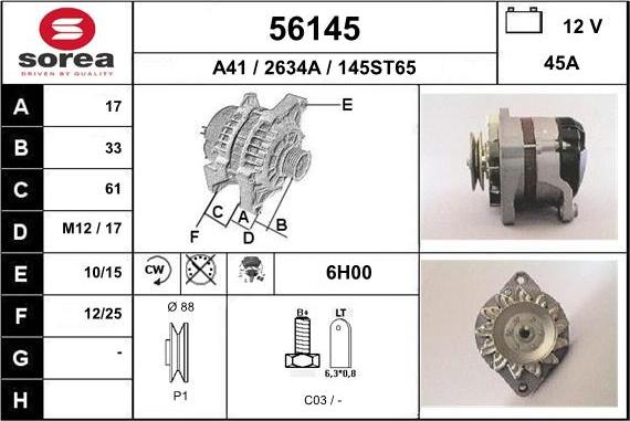 EAI 56145 - Генератор autosila-amz.com