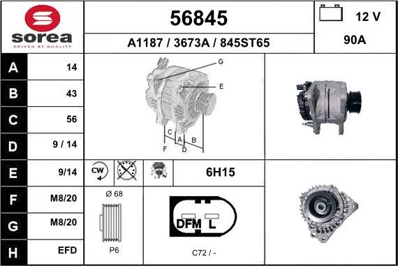 EAI 56845 - Генератор autosila-amz.com