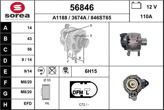 EAI 56846 - Генератор autosila-amz.com