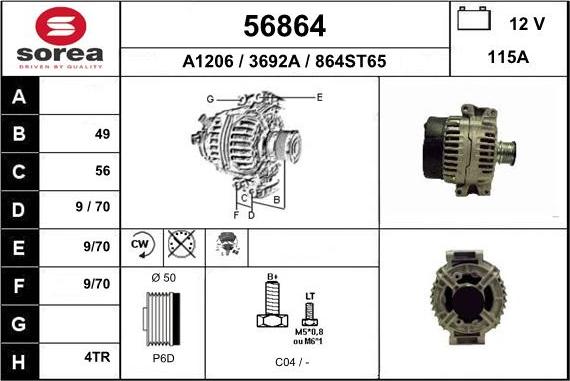 EAI 56864 - Генератор autosila-amz.com