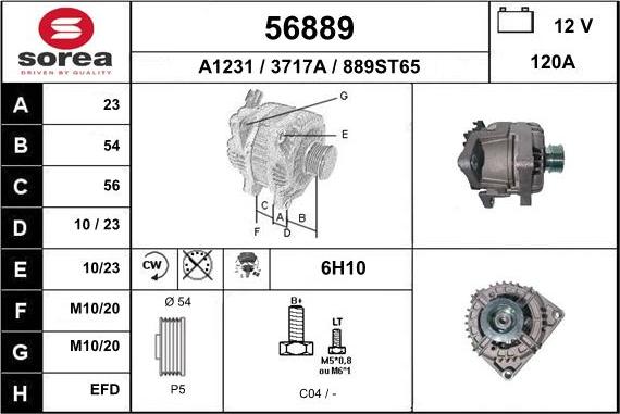 EAI 56889 - Генератор autosila-amz.com