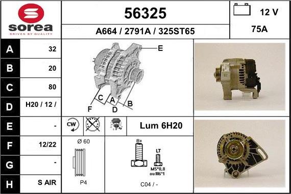 EAI 56325 - Генератор autosila-amz.com