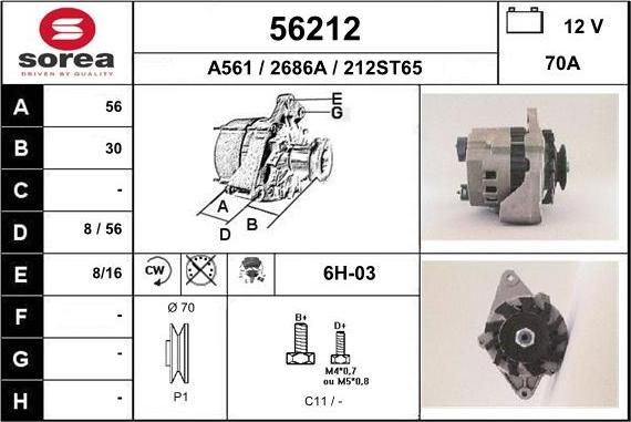 EAI 56212 - Генератор autosila-amz.com