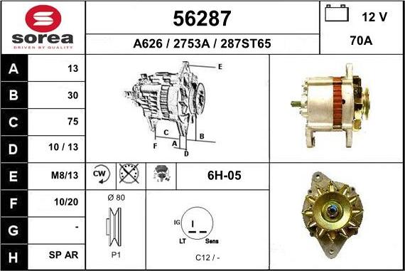 EAI 56287 - Генератор autosila-amz.com