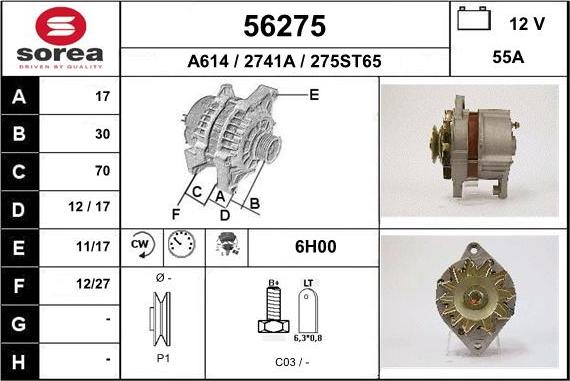 EAI 56275 - Генератор autosila-amz.com