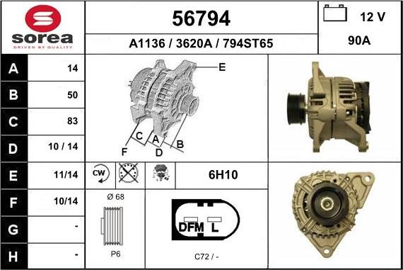 EAI 56794 - Генератор autosila-amz.com