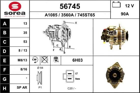 EAI 56745 - Генератор autosila-amz.com