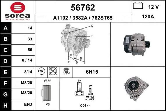 EAI 56762 - Генератор autosila-amz.com