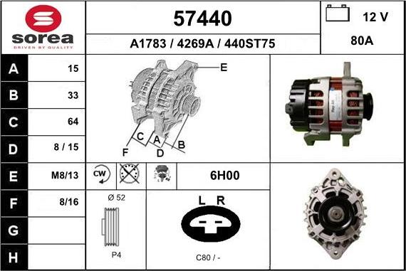 EAI 57440 - Генератор autosila-amz.com