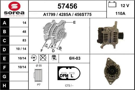 EAI 57456 - Генератор autosila-amz.com