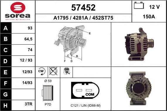EAI 57452 - Генератор autosila-amz.com