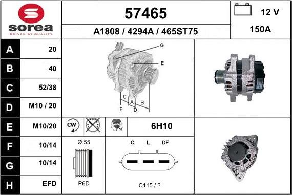 EAI 57465 - Генератор autosila-amz.com