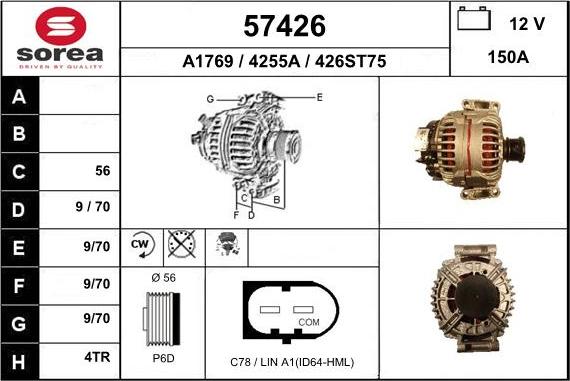 EAI 57426 - Генератор autosila-amz.com