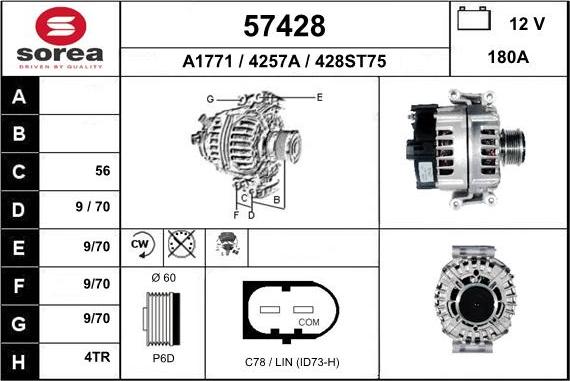 EAI 57428 - Генератор autosila-amz.com