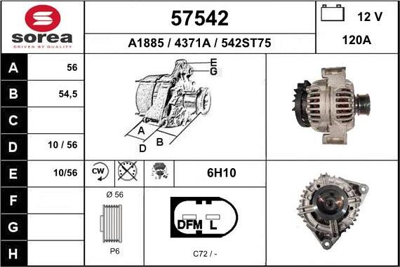 EAI 57542 - Генератор autosila-amz.com