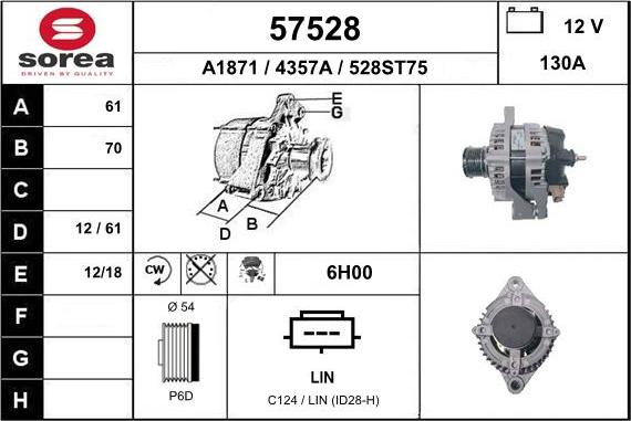 EAI 57528 - Генератор autosila-amz.com