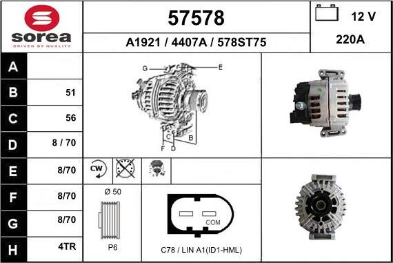 EAI 57578 - Генератор autosila-amz.com