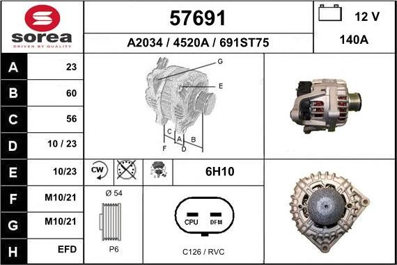 EAI 57691 - Генератор autosila-amz.com