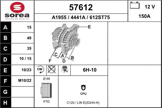 EAI 57612 - Генератор autosila-amz.com