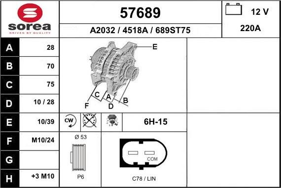 EAI 57689 - Генератор autosila-amz.com