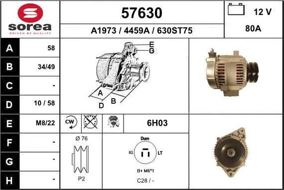 EAI 57630 - Генератор autosila-amz.com