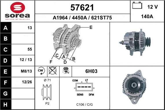 EAI 57621 - Генератор autosila-amz.com