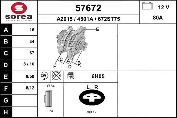 EAI 57672 - Генератор autosila-amz.com