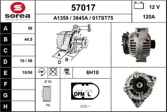 EAI 57017 - Генератор autosila-amz.com