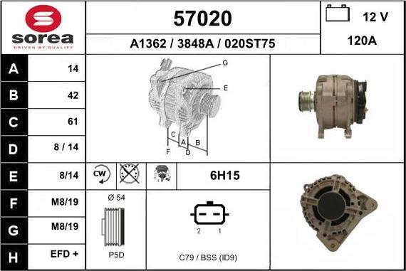 EAI 57020 - Генератор autosila-amz.com