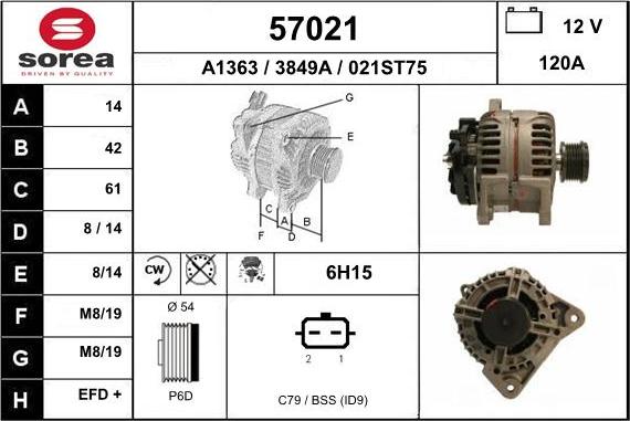 EAI 57021 - Генератор autosila-amz.com