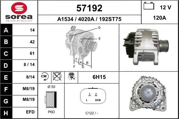 EAI 57192 - Генератор autosila-amz.com