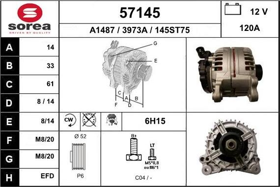 EAI 57145 - Генератор autosila-amz.com