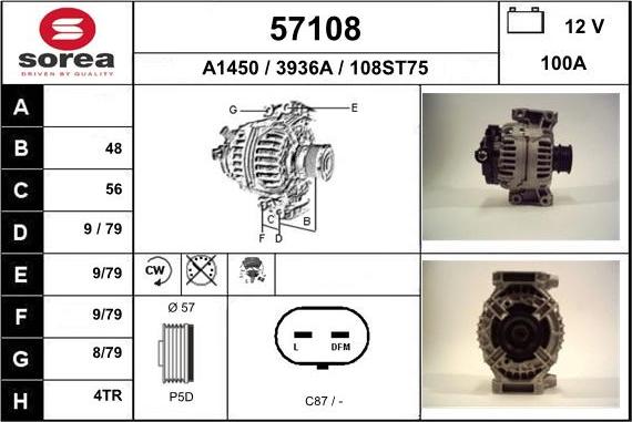 EAI 57108 - Генератор autosila-amz.com